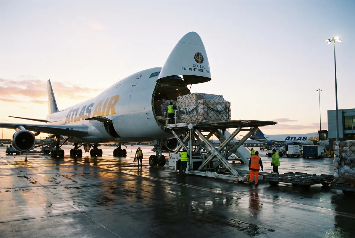 Air freight cargo plane