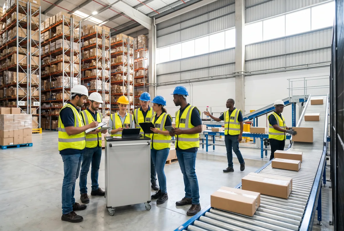 Warehouse logistics team